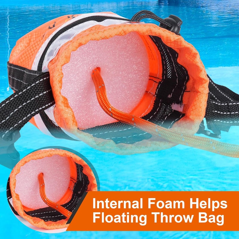 HOKINETY Water Rescue Throw Bag - 3/10 Inch Rope with 50FT /70FT/100FT Length Up to 1900lbs Tensile Strength Throwable Flotation Device - Emergency Safety Equipment for Kayak Raft Boat - Image 4